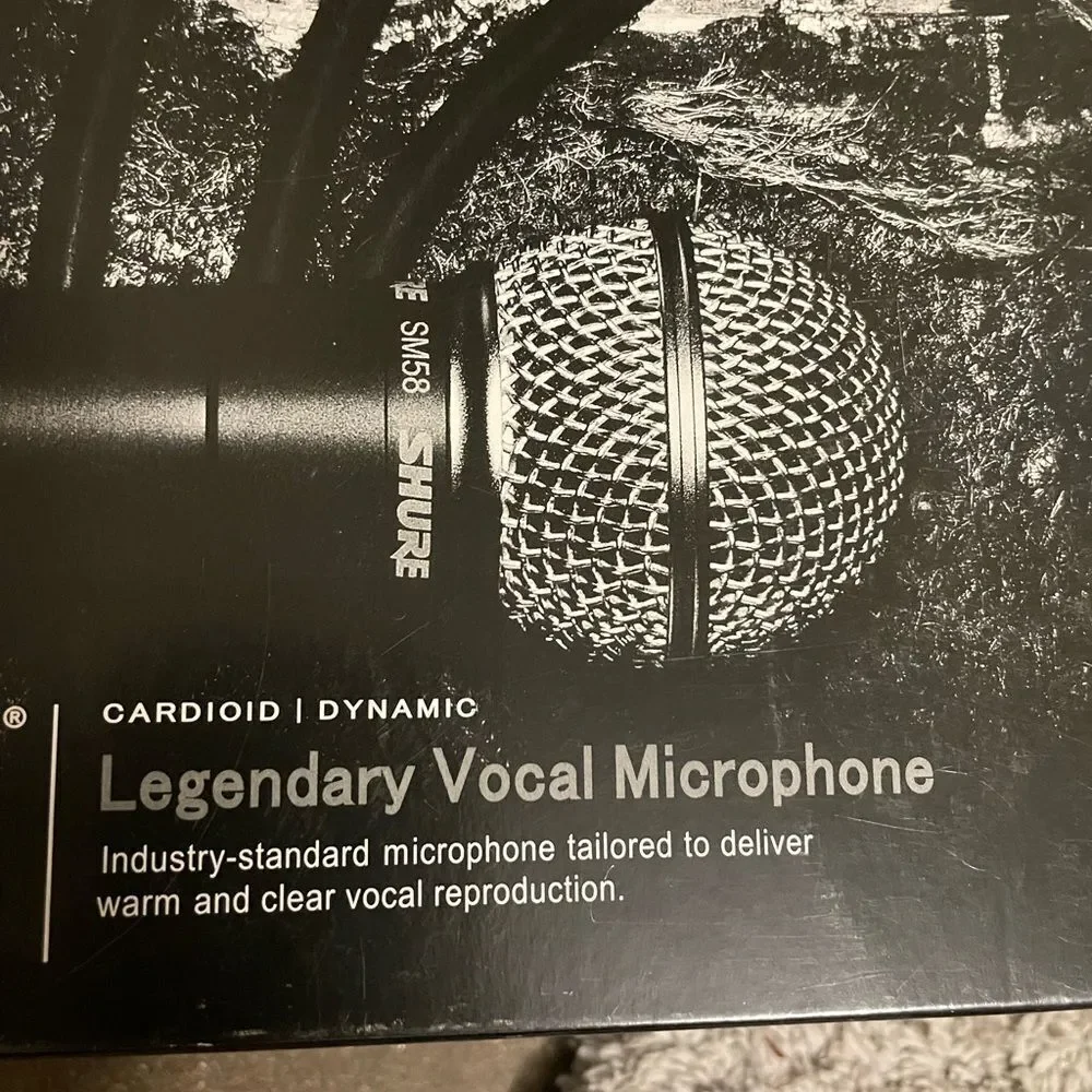 Shure SM58 Cardioid Dynamic Legendary Vocal Microphone w/Bag & Clip (Brand New)